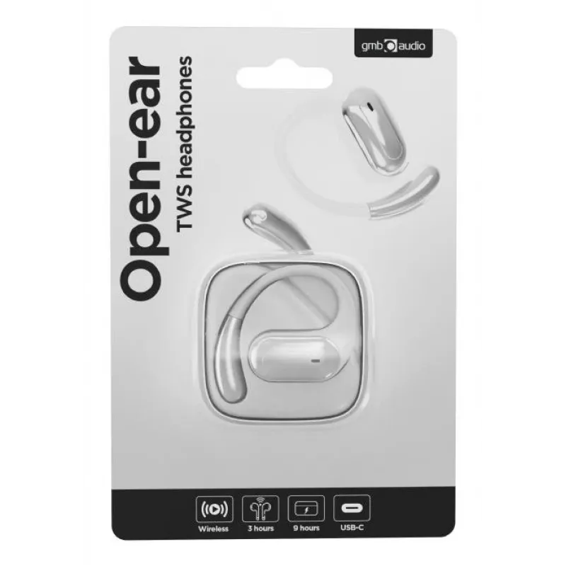 Wired headphones GEMBIRD OWS-01-W, white, adjustable headband, comfortable ear pads