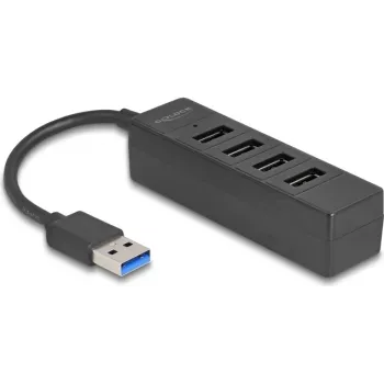 USB hub DELOCK 64350 — 4-port USB 3.2 Gen 1 (Type-A), 5000 Mbit/s, 5 V/0.9 A, ABS, black