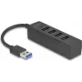 USB hub DELOCK 64350 — 4-port USB 3.2 Gen 1 (Type-A), 5000 Mbit/s, 5 V/0.9 A, ABS, black