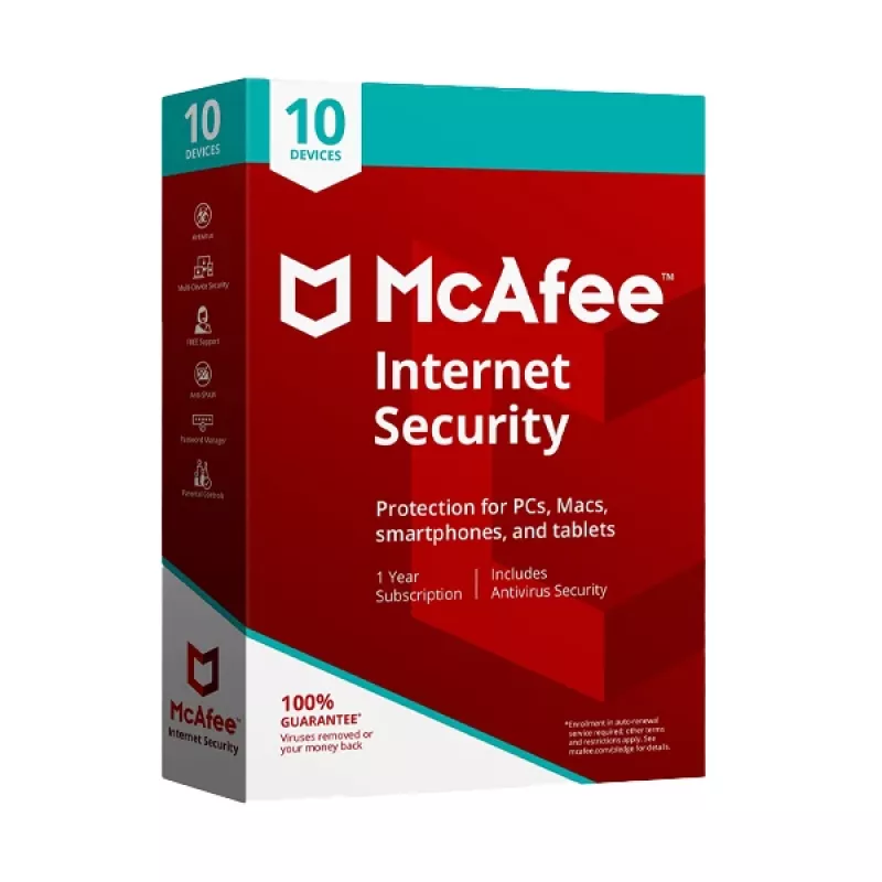 McAfee Internet Security 10 - Devices 1 Year