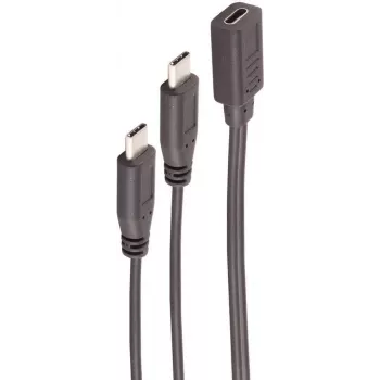 USB cable ShiverPeaks BS13-20020 USB 2.0 0.3m 2x USB C Black