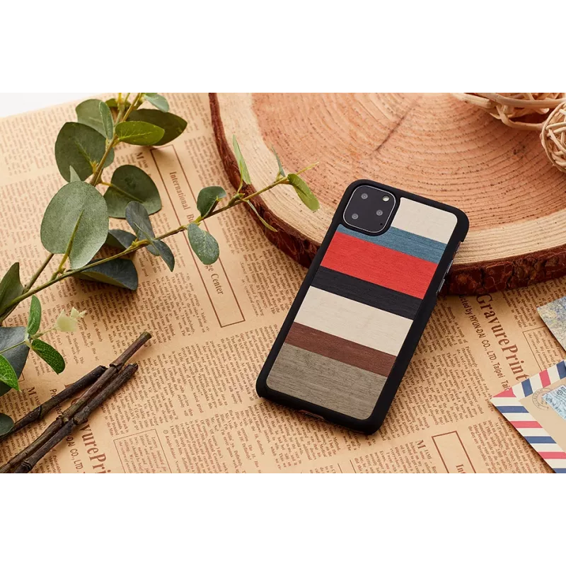 Smartphone case man and wood for iPhone 11 Pro — corallina black