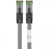 Goobay CAT 8.1 Patch Cable, S/FTP (PiMF), Grey, 0.5 m - LSZH Halogen-Free, Copper AWG 24 (55135)