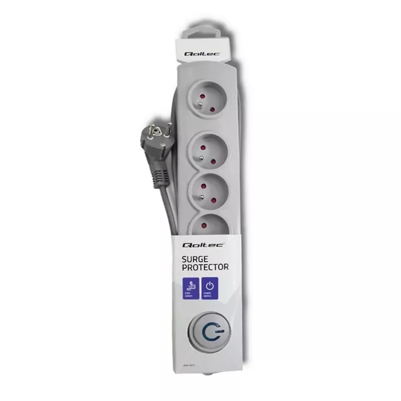Surge Protector Qoltec 50270 Grey 5 AC outlets 230V