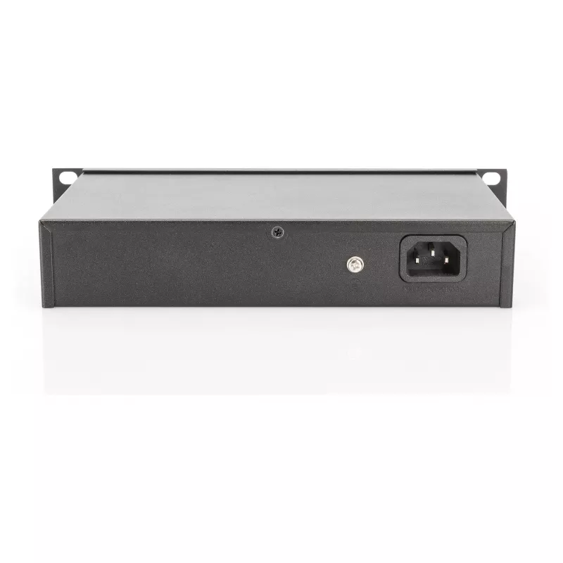 DIGITUS Gigabit Ethernet PoE Switch 8‑port PoE+ 10 inch rack, up to 80 W PoE budget