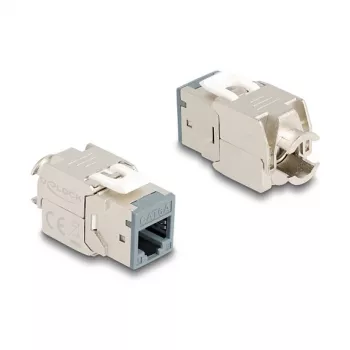 DeLOCK keystone module 88120 Flat RJ-45 Grey 10 pcs