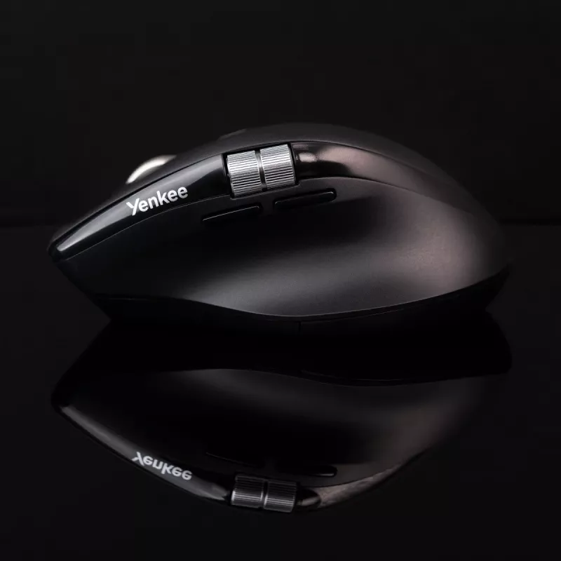 Wireless Mouse YENKEE SPIN DUAL 2095BK — compact dual-mode optical mouse, model YMS 2095B SPIN