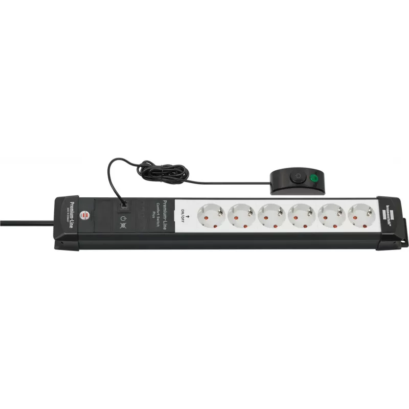 Power Extension Brennenstuhl Premium-Line 3m 6 AC Outlets Indoor Black Grey