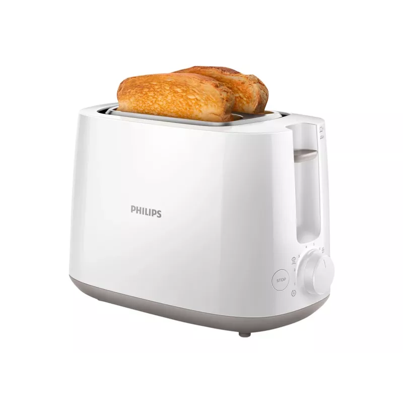 Toaster Philips Daily Collection HD2581/00 — 2-slice, 830 W, 8 browning levels, white