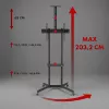 Maclean TV stand / cart, camera shelf, on wheels, 37-70, max load 45kg/5kg shelf, max. VESA 600x400, MC-113 B