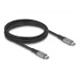USB Cable DeLOCK 81192 USB4 Gen 2x2 2m USB C Black Grey