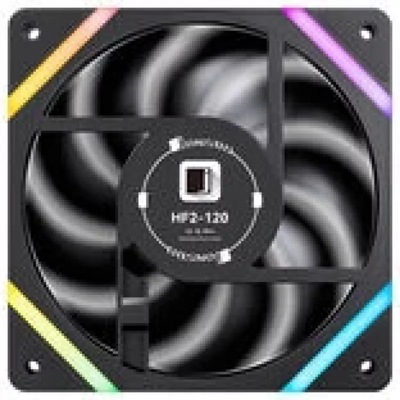 Case fan Jonsbo HF2-120 Reverse Blade PWM ARGB 120mm Black, PWM control, ARGB lighting