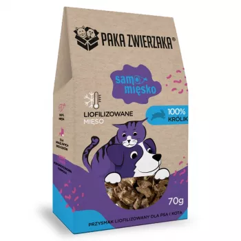 Wet dog treat Paka Zwierzaka Samo Miesko Rabbit 70 g — Single-Ingredient Rabbit Meat Snack