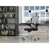 Office chair top e shop DORY SZARY — padded seat, mesh backrest, 650×620 mm, height up to 122 cm