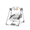 Baby bouncer Lionelo OTTO COZY GREY — compact infant bouncer, soft seat, safety harness