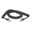 Network Cable DeLOCK RJ45 Coiled Cable male to male Cat.5e 2 m black