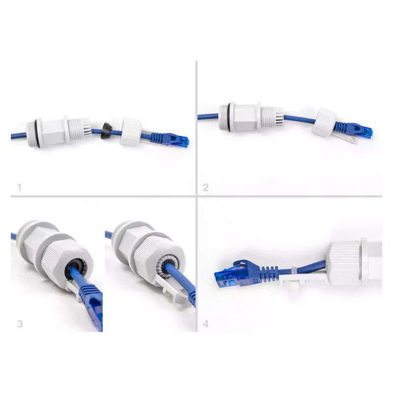 Cable gland M28 DELOCK, plastic, grey, with cable tie fastening, 1 pc