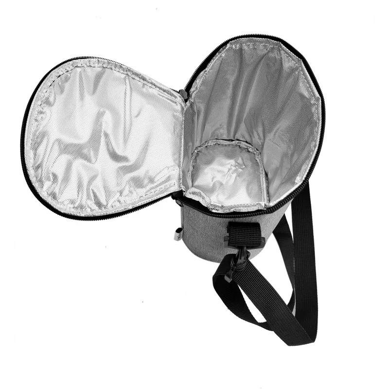 Thermal bag Olympia BT 50 — black/grey, zipper, 225×170×110 mm