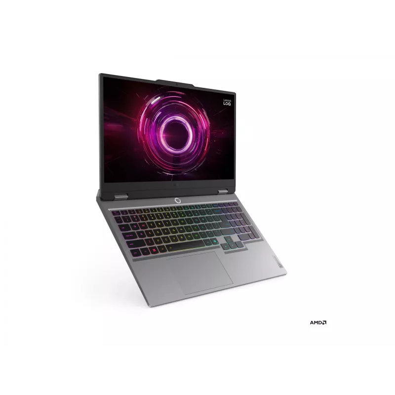 Laptop Lenovo LOQ Ryzen 5, 15.6 inch FHD IPS 144Hz, 16GB RAM, 512GB SSD, NVIDIA RTX 5050 8GB, Windows 11 Home (Luna Grey)