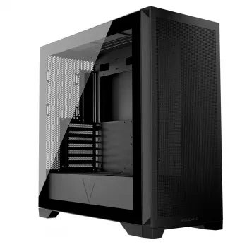 PC Case MODECOM VOLCANO EXPANSE S MIDI Black — tempered glass, USB-C, supports micro ATX, GPU up to 430 mm