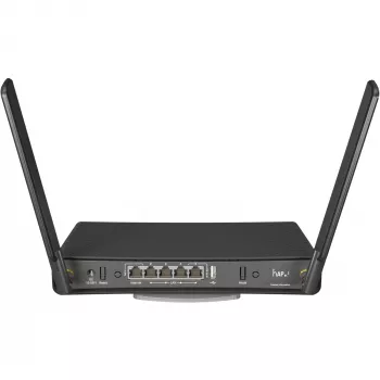Tabletop router MikroTik hAP ac³ Dual-band Wi‑Fi 5, Qualcomm IPQ4019 719 MHz, 5x Gigabit RJ‑45, 1x USB, PoE, 2 external antennas, black
