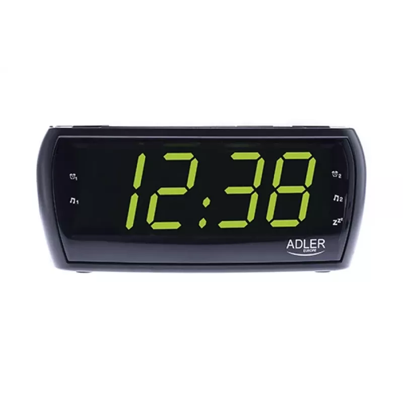 Clock radio Adler AD 1121 — clock radio, FM/AM tuner, LED display, battery backup, black