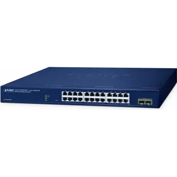 Managed Switch PLANET 24-Port 10/100/1000T + 2-Port L2 Gigabit Ethernet