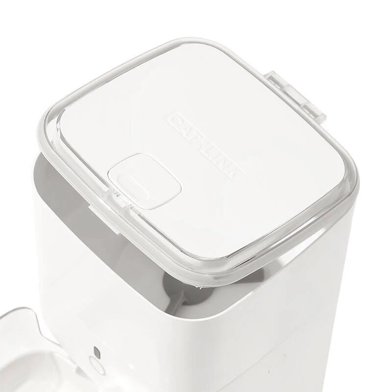 Automatic pet feeder and waterer Catlink Fresh 2 Luxury — ABS housing, 4 L dry food capacity, AC/battery power, universal for dogs and cats, white