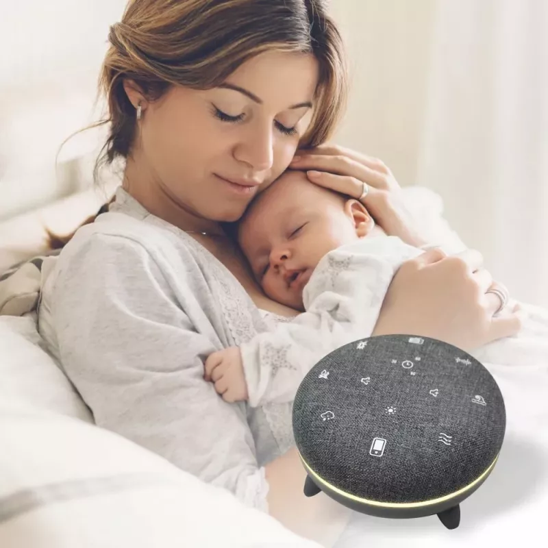 Portable speaker MANTA SPK03-GR Szumi-GO — green, Bluetooth, baby sleep sounds, timer, RGB backlight, 12.5×7.5×12.5 cm