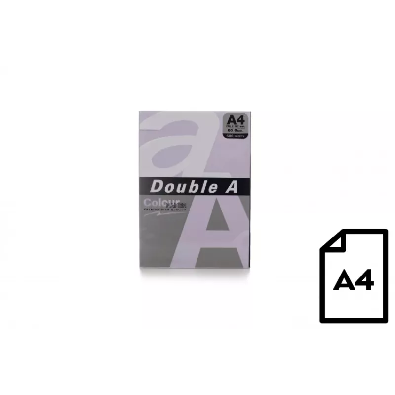 Colour paper Double A, 80g, A4, 500 sheets, Levender