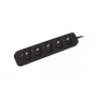 Lanberg PS0-05E-0300-BK Extension Cable 3 M 5 AC-Outputs Indoor Black (PS0-05E-0300-BK)