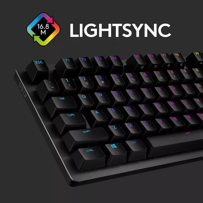 Logitech G512 Gamingtastatur, Black, Wired, Swiss, 920-009347