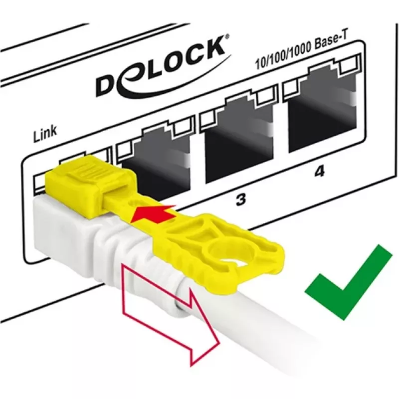 Networking Cable DeLOCK 85330 RJ-45 Cat6a 0.5m White