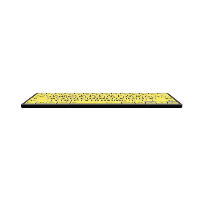 Logickeyboard LKB-LPBY-BTON-DE Keyboard Bluetooth QWERTZ German Black - Yellow (LKB-LPBY-BTON-DE)