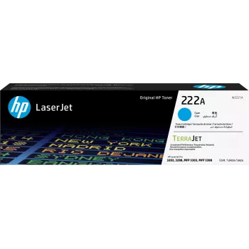 HP 222A - Cyan - original - LaserJet - Tonerpatrone (W2221A) - für Color LaserJet Pro MFP 3302fdn