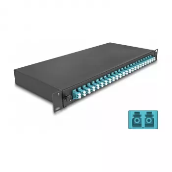 Fibre Optic Splice Enclosure DeLOCK 67010 Black Metal 482x220x44mm