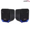 Audiocore AC865B 2.0 USB Computer Speakers, 6 W, Black/Blue