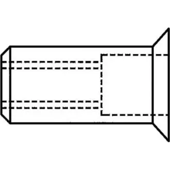 Blind rivet nut GESIPA M5 7×13.5 mm for 1.5–4 mm sheets, 90° countersunk head