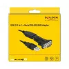 Serial Cable DeLOCK 66286 USB Type-A DB-9 Black 0.8 m
