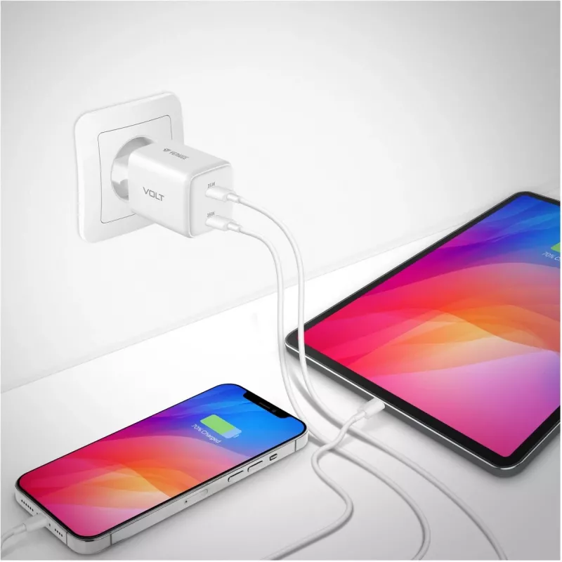 Wall USB-C Charger YENKEE G35D 2x18W Power Delivery 3.0 3A