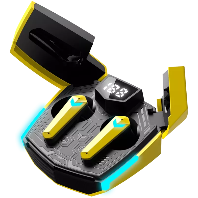 Canyon GTWS-2 Headphones Wireless Ear Hook Gaming USB Type-C Bluetooth Charging Dock Yellow (CND-GTWS2Y)