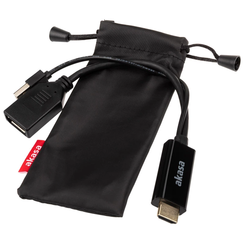HDMI to DisplayPort Adapter cable Akasa AK-CBHD24-25BK