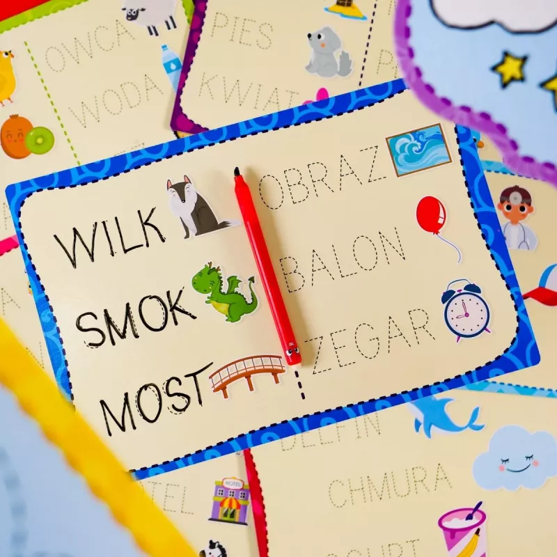 Educational set Montessori Pen Writing school with 18 tablets