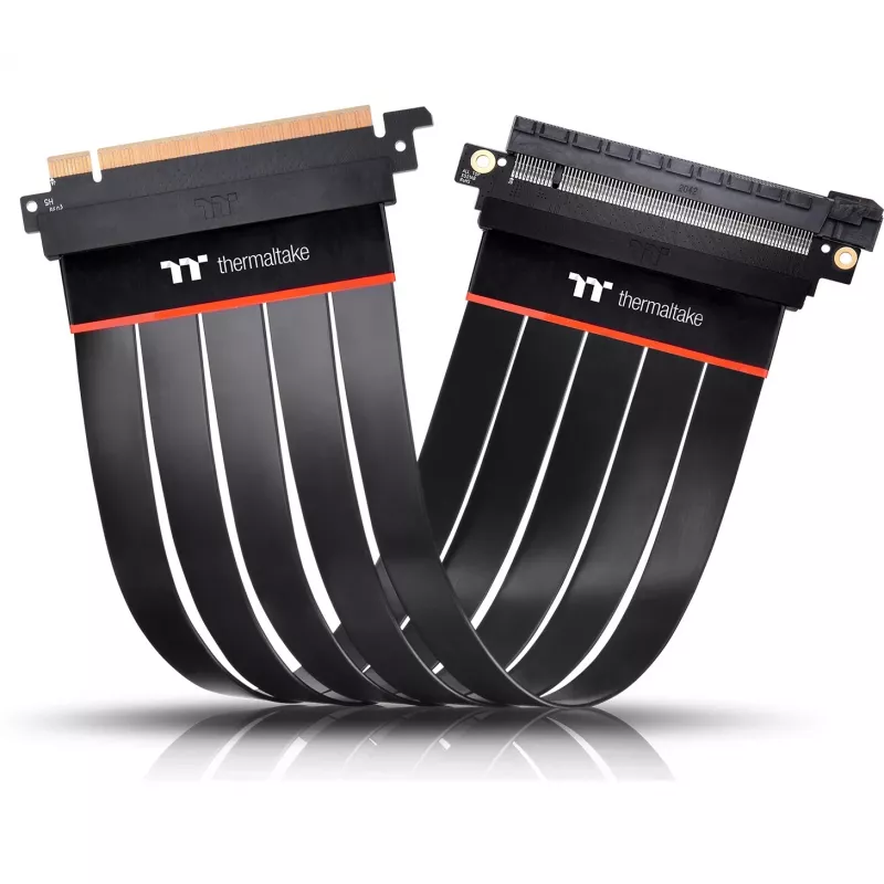 Internal power cable THERMALTAKE AC-058-CO1OTN-C1, PCI-E x16 (Gen4) male to female, 0.3 m, black