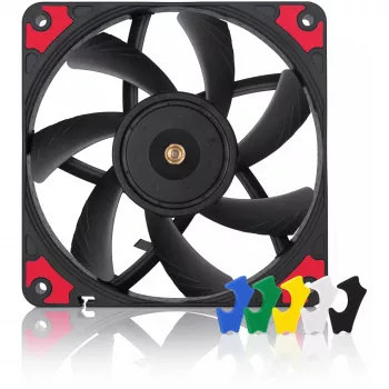 120 mm Noctua NF-A12x15 PWM slim case fan, 15 mm thickness, 12 V, PWM, 450–1850 RPM, 94.2 m³/h, 23.9 dB, SSO bearing