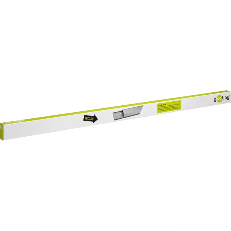 Alu Cable Duct WireDuct 50, Cable Management Silver, 1,1 Meter
