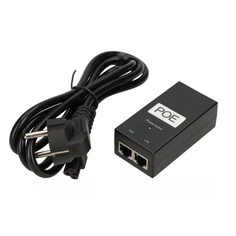 PoE power supply Extralink POE-24-24W-G 24V 1A 24W Gigabit, indoor, black, AC cable included