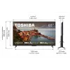 TV Toshiba 65UV2463DG 65 inch (165.1 cm) 4K Ultra HD DLED Smart TV, 3840×2160, VIDAA, Wi‑Fi, 300 cd/m², Black