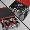 Tool Case Einhell E-Case Tower Black Red Polypropylene Heat Splash Resistant