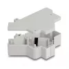 Snap-in Keystone Holder for DIN rail DELOCK 67043 — plastic, grounded, 60×88.2×21.5 mm, grey